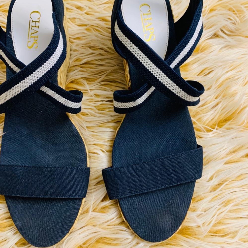 Chaps Denim Wedges Sandals
